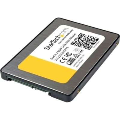 Bild av StarTech.com Dubbel M.2 SATA adapter med RAID 2x SSDs till 2,5 tum (6 Gbps) adapteromvandlare TRIM support (25S22M2NGFFR)