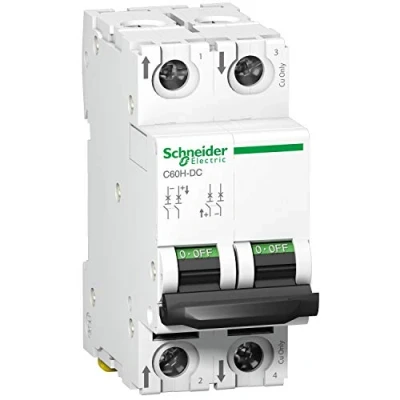 Bild av Schneider A9N61539 Mcb miniatyr kretsbrytare C60H DC 2P 63A, vit