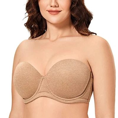 Bild av DELIMIRA Dambygelstöd Contour Plus Size Multiway Strapless Bh Kantarell 95E