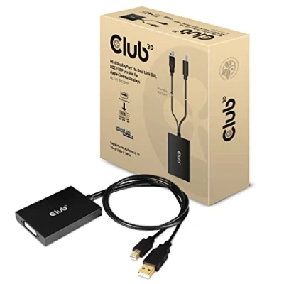 Bild av Club 3D Mini DP till Dual Link DVI aktiv adapter, HDCP Off version för Apple Cinema Displays 7995021001