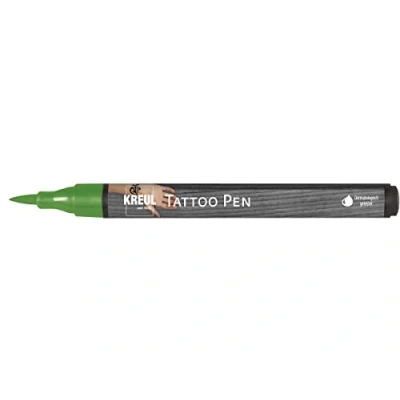 Bild av Korrull 62103 Tattoo Pen grön, linjebredd 0,5 3 mm, vattenbaserat kosmetika, varar upp till 5 dagar, dermatologiskt testad, vegansk, parabenfri