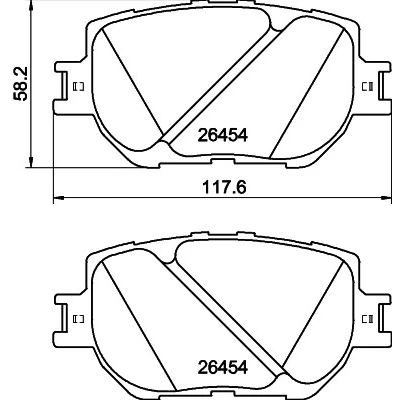 Bild av HELLA 8DB 355 041 221 Jeu de plaquettes frein non préparé pour indicateur d&#039;usure avec accessoires LEXUS: IS 3