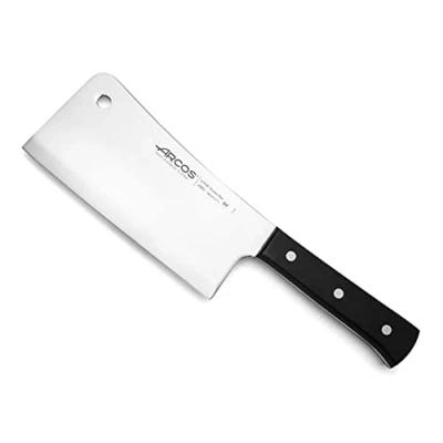 Bild av Arcos klyvarkniv 7 tum nitrum rostfritt stål och 180 mm blad, professionell kniv för urbening, 545 gr, ergonomiskt polyoxymetylen POM handtag, serie universal, färg svart