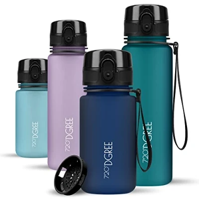 Bild av 720DGREE vattenflaska Barn 350ml &quot;uberBottle&quot; softTouch +Sikta Läcksäker, BPA fri Flaska för dagis, skola, flickor och pojkar från 3 år Liten Lättvikt, okrossbar
