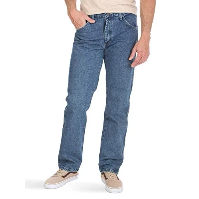 Bild av Wrangler Authentics jeans för män, klassisk 5 ficksdesign, normal passform, bomull., 30W / 30L