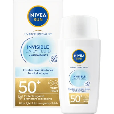 Bild av NIVEA UV Face Invisible Daily Fluid SPF50+ 40 ml