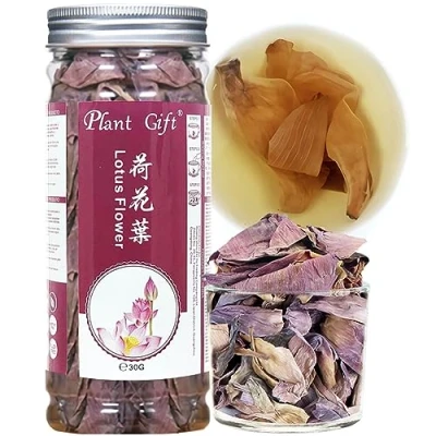 Bild av Plant Gift Original Chinese lotus Flower , 荷花茶 Kinesisk lotusblomma, torkade kronblad, blad te kinesiska bantning te, örtte, minskning att gå ner i vikt 30g / 1.05oz