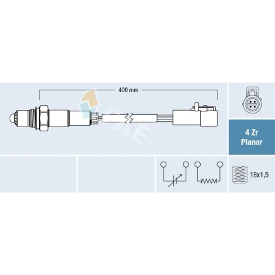 Bild av FAE 77253 Sonde lambda devant le catalyseur de régulation FORD: FIESTA 5, 6, Focus Mk1 3/5 portes, MAZDA: 2 5 portes