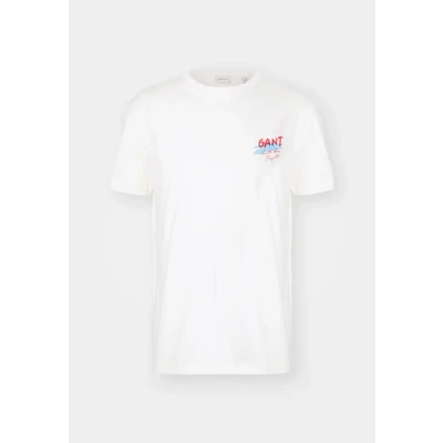 Bild av GANT Placed Graphic Tshirt med print, Storlek: Medium, Cream