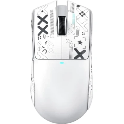 Bild av ATTACK SHARK X11SE Trådlös Gamingmus, PixArt PAW3311 Gaming sensor, BT/2.4G Trådlös/Trådbunden, 22000 DPI, 65 Timmar Batteritid, Kontors och Gamingmus för Win11/Xbox/PS/Mac (Vit + tejp)