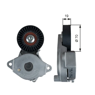 Bild av GATES T39355 Poulie Tendeur FleetRunner Micro V Stretch Fit TOYOTA: Yaris III 3/5 portes, Verso S, Auris 5 portes