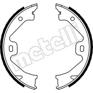 Bild av Bromsbackar, sats, parkeringsbroms METELLI 53 0369