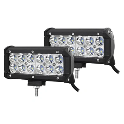 Bild av Willpower 2 st 18 cm (7 tum) 36 W LED arbetslampa, ljusramp, strålkastare, 12 V 24 kåpor, 1 800 lm offroad körljus, dimstrålkastare för traktor, lastbil, båt, bil, 4 x 4, ATV, UTV, SUV