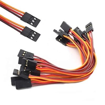 Bild av 10 stycken 30 cm Servo Patch förlängning JR Futaba Robbe Hitec kompatibel servokabel hankontakt patchkabel 26 AWG för mottagare gyro modellbygge