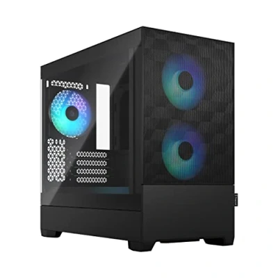 Bild av Fractal Design Pop Mini Air RGB Black Tempered Glass Clear Tint Honeycomb Mesh Front TG side panel Three 120 mm Aspect 12 fans included mATX High Airflow PC Gaming Case