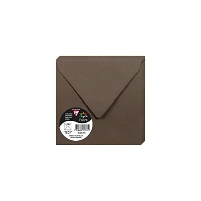 Bild av Clairefontaine Ref 5878C pollenkuvert (paket med 20) 140 x mm storlek, 120 gsm papper, gummerad tätning, bläckstråleskrivare och laserskrivare, syrafri brun