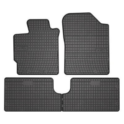 Bild av FROGUM 0808 Ensemble de tapis sol Caoutchouc avant et arrière 4 noir Sur mesure TOYOTA: Yaris III 3/5 portes