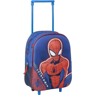 Bild av Cerdá Life&#039;S Little Moments Rullryggsäck Spiderman ryggsäck med hjul för resor, skola, barn, vagn liten resväska officiell Marvel licens, Blå, S