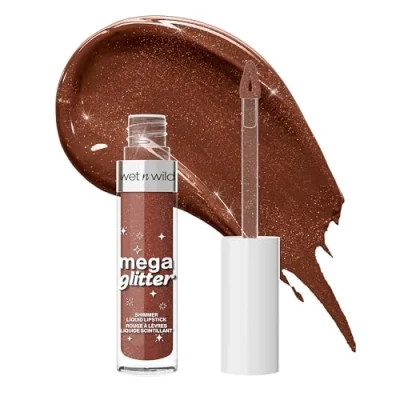 Bild av Wet n Wild Mega Glitter Shimmer Liquid Lipstick, Matt till Finish, Lätt Formel Berikad med Vitamin E för Näringsgivna Läppar, Bekväm Användning, Hear Me Out