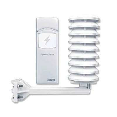 Bild av Ecowitt Wireless Lightning Detector Sensor WH57, väderstation utomhussensor för Ecosystem, endast ett tillbehör, 868 MHz