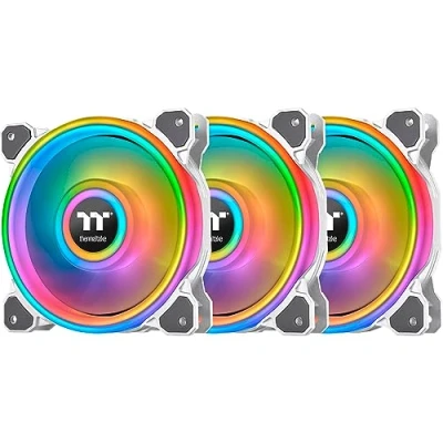 Bild av Thermaltake Riing Quad 14 RGB CL F101 PL14SW A Fläktar, Vit Paket med 3
