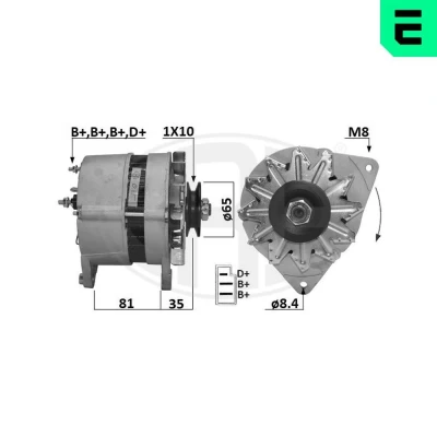 Bild av Generator, rover 100 / metro halvkombi, 200 cabriolet ii, halvkombi 400 YLE102560