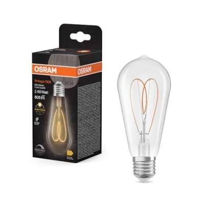Bild av OSRAM LED Vintage ST64 E27 7,2W 927 Heart Filament klar dimbar