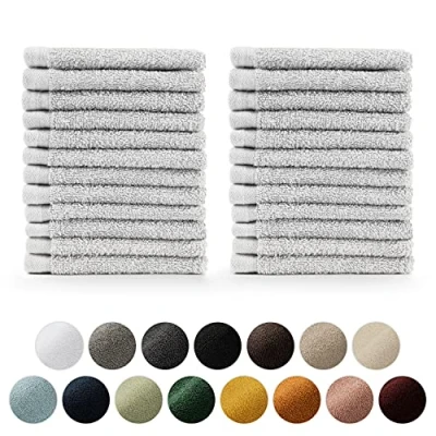 Bild av Blumtal Handduksset 24 pack Ansiktshandduk Tvättlapp Handduk Mjuk och absorberande 100% bomull Oeko TEX® certifierad Vit