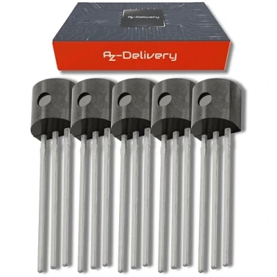 Bild av AZDelivery 5 x DS18B20 Digital Temperatursensor TO92 55C +125C kompatibel med Arduino och Raspberry Pi inklusive en E Book!