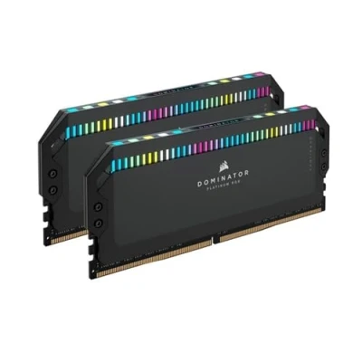 Bild av CORSAIR DOMINATOR PLATINUM RGB DDR5 64GB (2x32GB) 5200MHz C40 Optimerat för Intel (Integrerad spänningsreglering, Patenterad DHX kylning, 12 CAPELLIX lampor) Svart, CMT64GX5M2B5200C40