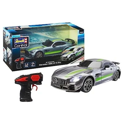 Bild av Revell Control Mercedes AMG GT R PRO I skala 1:24 mycket detaljerad design LED frontbelysning 2,4 GHz fjärrkontroll hastighet upp till 10 km/h Perfekt för motorsportentusiaster