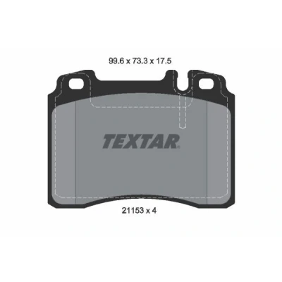 Bild av TEXTAR 2115307 Jeu de plaquettes frein préparé pour indicateur d&#039;usure MERCEDES BENZ: Classe E Berline, CLK Coupe, C Berline