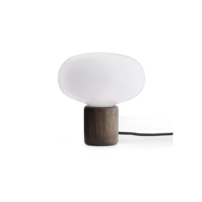 Bild av New Works Karl Johan bordslampa, ek/opalglas