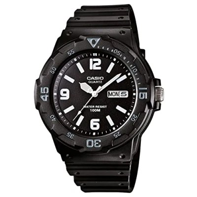 Bild av Montre Casio Quartz analogique 100M bracelet en résine noire MRW 200H 1BVDF MRW200H pour homme