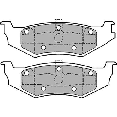Bild av DELPHI LP1162 Jeu de plaquettes frein non préparé pour indicateur d&#039;usure avec tôle anti bruit sans accessoires CHRYSLER: Voyager / Grand 3