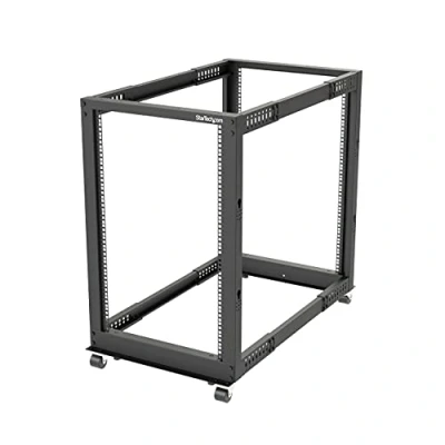 Bild av StarTech.com 18U Rack med öppen ram 4 stolpar justerbart djup