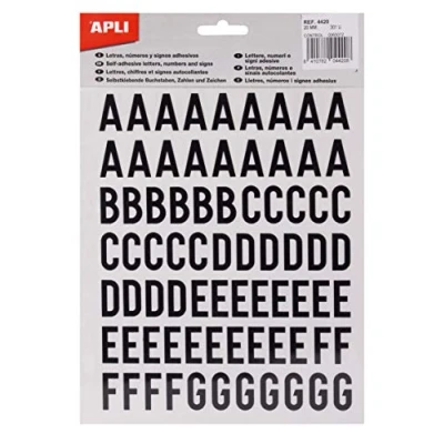 Bild av APLI 4420 Stora självhäftande bokstäver 20 mm
