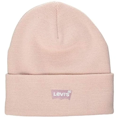 Bild av Levi&#039;s Slouchy Beanie Tonal Batwing Mössa, Storlek: One Size, Regular pink