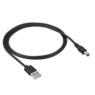 Bild av Akyga AK DC 01 USB kabelkontakt 5,5 x 2,1 mm adapter 5 V laddningskabel 80 cm