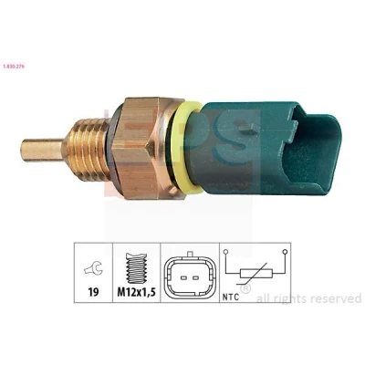 Bild av EPS 1.830.276 Sonde De Température Liquide Refroidissement Made in Italy OE Equivalent vert PEUGEOT: 206 3/5 portes, 106 II portes