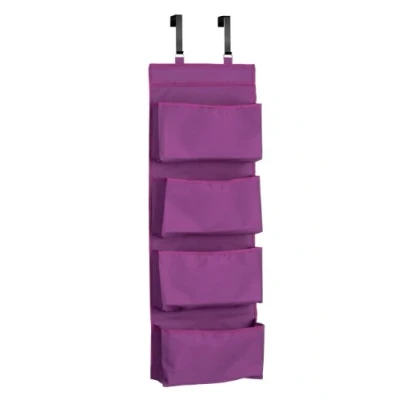 Bild av Premier Housewares 1901117 4 nivåer över dörr hängande arrangör lila H 90 x B 34 D10 cm