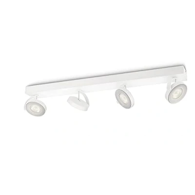 Bild av Philips Clockwork Spotlight 4 huvuden, Vit, 4x5W, 2700 Kelvin, 30 000 timmar, Dimbar, Ljuskälla ingår