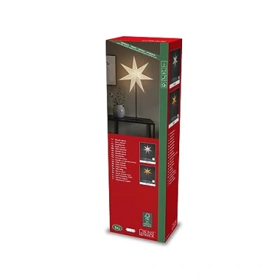 Bild av Konstsmide Christmas Dekorbelysning pappersstjärna 7 spetsar vit 80 cm
