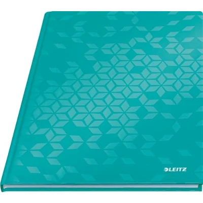 Bild av Leitz WOW Anteckningsbok med hård pärm, A4, 80 ark, linjerad, vitt papper, 90 g/m2, isblå, 46251051