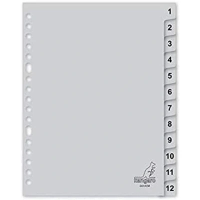 Bild av Kangaro, G512 cm, register AA8 Kangaro A5cijfers PP 120 micron 17r. 12 delar grå