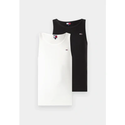 Bild av Tommy Jeans SLIM TANK 2 PACK Linne, Storlek: 66, Ecru/black