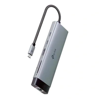 Bild av TP Link UH9120C 9 I 1 USB C hubb, HDMI 4K @ 60 Hz, X Gigabit Ethernet, UHS SD och Micro SD, 100 W PD, 3.0, 3 A 3.0 portar, SuperSpeed vid 5 Gbps, Win11/10/8.1, Mac OS 10.9+,
