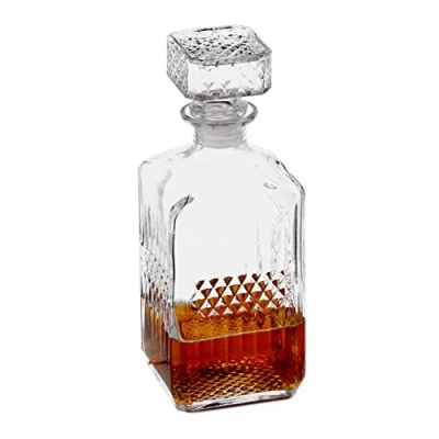 Bild av Relaxdays Whiskykaraff, glas, karaffer för whisky, konjak, rom, gin, 900 ml, snaps karaff hemma, transparent 10027876