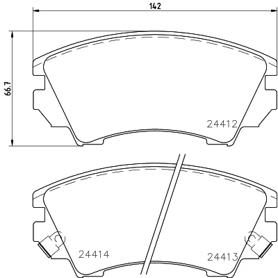 Bild av HELLA 8DB 355 013 041 Jeu de plaquettes frein avec indicateur d&#039;usure accessoires OPEL: Astra J GTC, 5 portes, Insignia A 3/5 portes