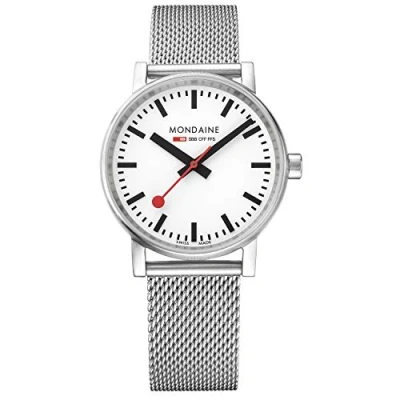 Bild av Mondaine Evo2 herr och damklocka 35 mm officiell schweizisk järnvägsklocka 30 m vattentålig safirkristall olika variationer klockor för män kvinnor, SILVER, Armband
